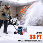 40V Max 15-Inch Cordless Snow Shovel, Brushless, 2*5.0Ah Batteries & 2*Chargers Included STX2-M2