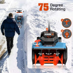 40V Max 15-Inch Cordless Snow Shovel, Brushless, 2*5.0Ah Batteries & 2*Chargers Included STX2-M2